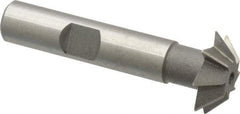 Value Collection - 3/4" Diam x 3/16" Width of Cut, 45° Included Angle, Shank Connection, High Speed Steel Single Angle Cutter - 3/8" Shank Diam, 2-1/8" Overall Length, Right Hand Cut, Uncoated - Exact Tool & Supply