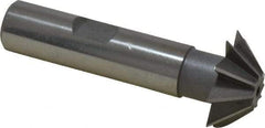 Value Collection - 1" Diam x 5/16" Width of Cut, 45° Included Angle, Shank Connection, High Speed Steel Single Angle Cutter - 1/2" Shank Diam, 2-1/2" Overall Length, Right Hand Cut, Uncoated - Exact Tool & Supply