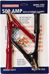 Associated Equipment - 500 Amp Booster Cable Clamp - 1 Black & 1 Red - Exact Tool & Supply