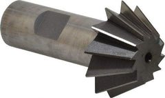 Value Collection - 1-1/2" Diam x 5/8" Width of Cut, 60° Included Angle, Shank Connection, High Speed Steel Single Angle Cutter - 3/4" Shank Diam, 2-3/4" Overall Length, Right Hand Cut, Uncoated - Exact Tool & Supply
