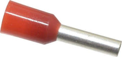 ACI - 16 AWG, Partially Insulated, Crimp Electrical Wire Ferrule - 8mm Long x 2mm Diameter Pin, 14.4mm Overall Length - Exact Tool & Supply