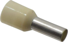 ACI - 8 AWG, Partially Insulated, Crimp Electrical Wire Ferrule - 12mm Long x 4.9mm Diameter Pin, 21-1/2mm Overall Length - Exact Tool & Supply
