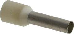 ACI - 8 AWG, Partially Insulated, Crimp Electrical Wire Ferrule - 18mm Long x 4.9mm Diameter Pin, 27-1/2mm Overall Length - Exact Tool & Supply