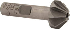 Interstate - 3/4" Large x 5/16" Small Diam, 3/8" Width of Cut, 90° Included Angle, High Speed Steel Face Angle Cutter - 3/8" Shank Diam, 1-15/16" Overall Length, Weldon Flat - Exact Tool & Supply