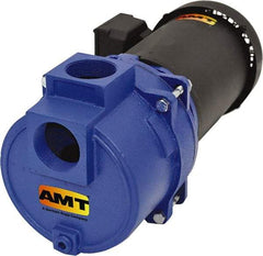 American Machine & Tool - 230/460 Volt, 8/4 Amp, 3 Phase, 3 HP, Self Priming Sewage Trash Pump - 56J Frame, 2 Inch Inlet, TEFC Motor, Cast Iron Housing, Stainless Steel Impeller, Buna N Seal - Exact Tool & Supply
