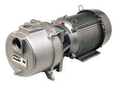 American Machine & Tool - 230 Volt, 16 Amp, 1 Phase, 3 HP, Self Priming Sewage Trash Pump - 56J Frame, 2 Inch Inlet, TEFC Motor, Cast Iron Housing, Stainless Steel Impeller, Buna N Seal - Exact Tool & Supply