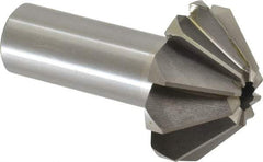 Interstate - 1-5/8" Large x 5/8" Small Diam, 11/16" Width of Cut, 90° Included Angle, Cobalt Face Angle Cutter - 3/4" Shank Diam, 2-11/16" Overall Length, Weldon Flat - Exact Tool & Supply