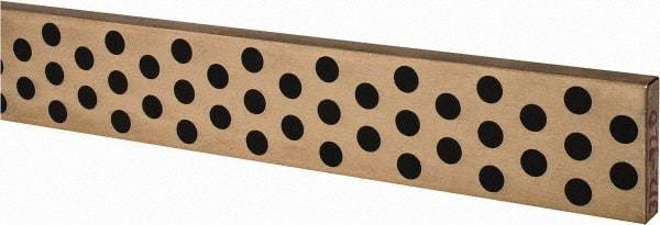 Dayton Lamina - 40" OAL x 1-1/2" Overall Width x 3/8" Overall Thickness, Wearstrip Way - 5/16" Plug Diam, Graphite Plug, Aluminum Bronze Strip - Exact Tool & Supply