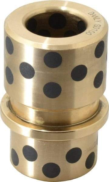 Dayton Lamina - 1" ID x 2-11/16" OAL, Cast Aluminum Bronze, Die & Mold Shoulder Bushing - Shoulder, 1-27/32" Bottom OD, 1-1/2" Top OD, 1-3/4" Under Collar, 1-3/4" Under Collar, 15/16" Above Collar - Exact Tool & Supply
