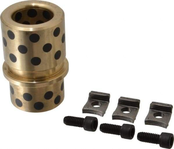 Dayton Lamina - 1-1/4" ID x 3-1/8" OAL, Cast Aluminum Bronze, Die & Mold Shoulder Bushing - Shoulder, 2-3/32" Bottom OD, 1-3/4" Top OD, 2" Under Collar, 2" Under Collar, 1-1/8" Above Collar - Exact Tool & Supply