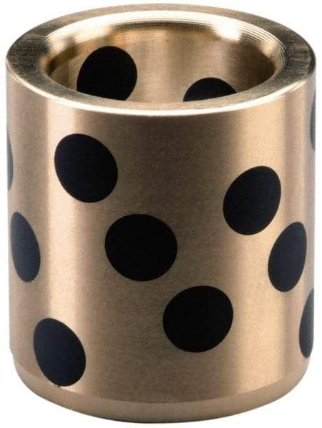 Dayton Lamina - 4-7/8" OAL, 3" ID, 3-3/4" Body Diam, Aluminum Bronze, Die & Mold Straight Friction Brushing - Press Fit, Self Lubricating - Exact Tool & Supply