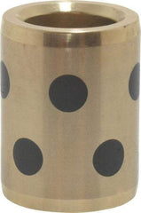 Dayton Lamina - 1-1/2" OAL, 3/4" ID, 1-1/8" Body Diam, Aluminum Bronze, Die & Mold Straight Friction Brushing - Press Fit, Self Lubricating - Exact Tool & Supply