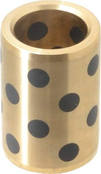Dayton Lamina - 2" OAL, 1" ID, 1-3/8" Body Diam, Aluminum Bronze, Die & Mold Straight Friction Brushing - Press Fit, Self Lubricating - Exact Tool & Supply