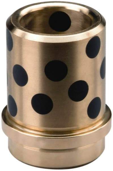 Dayton Lamina - 1" ID, 1-3/4" OAL, Die & Mold Shoulder Ejector Bushing - Press-Fit, Self-Lubricating, 1.3755" Body Diam, 1.552" Collar OD, 1-1/8" Above Collar, 5/8" Under Collar - Exact Tool & Supply