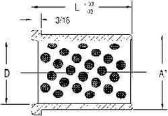 Dayton Lamina - 1-1/4" ID x 2-7/8" OAL, Aluminum Bronze, Die & Mold Shoulder Bushing - Shoulder, 1-5/8" Bottom OD, 1-5/8" Top OD, 1.8" Collar OD, 2-11/16" Above Collar - Exact Tool & Supply
