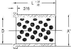Dayton Lamina - 1-1/4" ID x 3-3/8" OAL, Aluminum Bronze, Die & Mold Shoulder Bushing - Shoulder, 1-5/8" Bottom OD, 1-5/8" Top OD, 1.8" Collar OD, 3-3/16" Above Collar - Exact Tool & Supply
