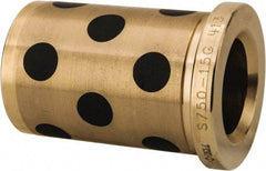 Dayton Lamina - 3/4" ID x 1-7/8" OAL, Aluminum Bronze, Die & Mold Shoulder Bushing - Shoulder, 1-1/8" Bottom OD, 1-1/8" Top OD, 1.3" Collar OD, 1-11/16" Above Collar - Exact Tool & Supply