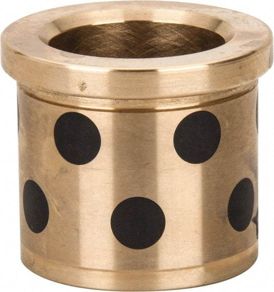 Dayton Lamina - 1" ID x 1-3/8" OAL, Aluminum Bronze, Die & Mold Shoulder Bushing - Shoulder, 1-3/8" Bottom OD, 1-3/8" Top OD, 1.55" Collar OD, 1-3/16" Above Collar - Exact Tool & Supply