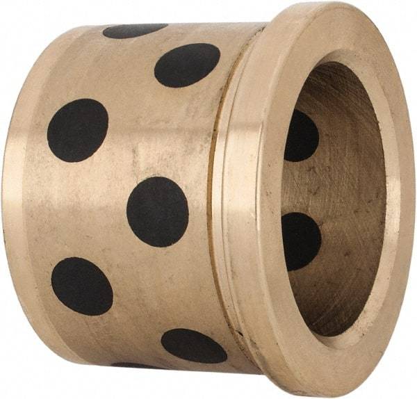 Dayton Lamina - 1-1/4" ID x 1-3/8" OAL, Aluminum Bronze, Die & Mold Shoulder Bushing - Shoulder, 1-5/8" Bottom OD, 1-5/8" Top OD, 1.8" Collar OD, 1-3/16" Above Collar - Exact Tool & Supply