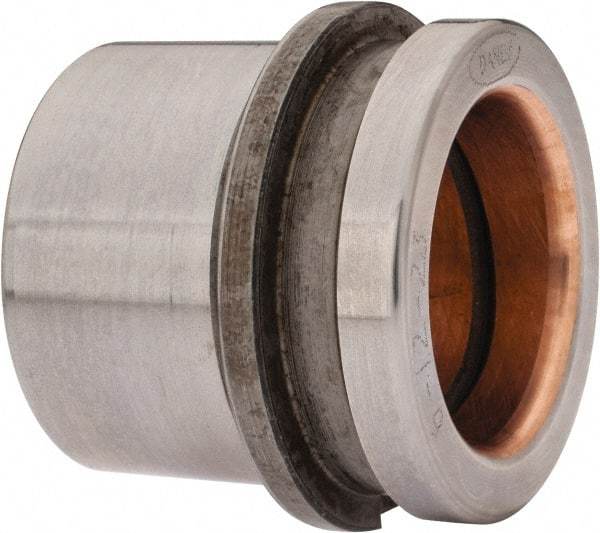Dayton Lamina - 1-1/2" ID x 2" OAL, Steel, Bronze Plated Die & Mold Shoulder Bushing - Short Shoulder, 2.19" Bottom OD, 2" Top OD, 2.345" Collar OD, 13/16" Under Collar, 1-3/16" Above Collar - Exact Tool & Supply