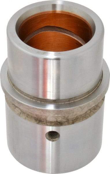 Dayton Lamina - 1-1/2" ID x 3-3/16" OAL, Steel, Bronze Plated Die & Mold Shoulder Bushing - Shoulder, 2.19" Bottom OD, 2" Top OD, 2.345" Collar OD, 2" Under Collar, 1-3/16" Above Collar - Exact Tool & Supply