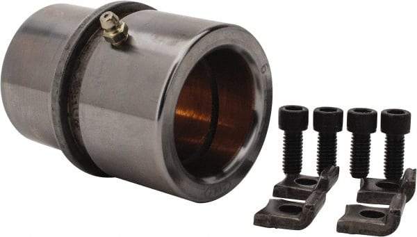 Dayton Lamina - 1-3/4" ID x 3-3/8" OAL, Steel, Bronze Plated Die & Mold Shoulder Bushing - Shoulder, 2-1/2" Bottom OD, 2-1/4" Top OD, 2.658" Collar OD, 2" Under Collar, 1-3/8" Above Collar - Exact Tool & Supply