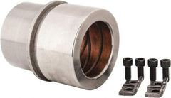 Dayton Lamina - 2-1/2" ID x 4-3/8" OAL, Steel, Bronze Plated Die & Mold Shoulder Bushing - Shoulder, 3.659" Bottom OD, 3-1/4" Top OD, 3.814" Collar OD, 2-1/2" Under Collar, 1-7/8" Above Collar - Exact Tool & Supply