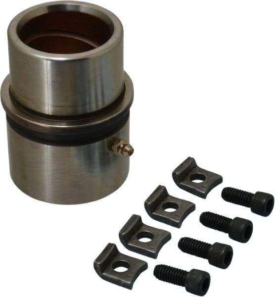 Dayton Lamina - 1-3/4" ID x 4-3/8" OAL, Steel, Bronze Plated Die & Mold Shoulder Bushing - Extra Long Shoulder, 2-1/2" Bottom OD, 2-1/4" Top OD, 2.658" Collar OD, 3" Under Collar, 1-3/8" Above Collar - Exact Tool & Supply