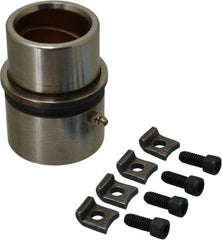 Dayton Lamina - 1-3/4" ID x 4-3/8" OAL, Steel, Bronze Plated Die & Mold Shoulder Bushing - Extra Long Shoulder, 2-1/2" Bottom OD, 2-1/4" Top OD, 2.658" Collar OD, 3" Under Collar, 1-3/8" Above Collar - Exact Tool & Supply