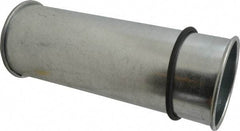 Made in USA - 4" ID Galvanized Duct Adjustable Nipple - 11" Long, 24 Gage - Exact Tool & Supply