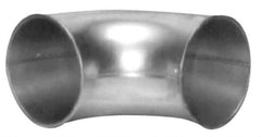 Made in USA - 4" ID Galvanized Duct 60° Elbow - 7.45" Long, 22 Gage - Exact Tool & Supply