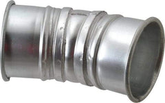 Made in USA - 4" ID Galvanized Duct 30° Elbow - 5.8" Long, 22 Gage - Exact Tool & Supply