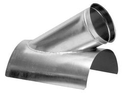 Made in USA - 6-5" ID Galvanized Duct In-Cut - 15" Long, 24 to 20 Gage - Exact Tool & Supply