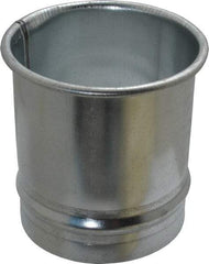 Made in USA - 4" ID Galvanized Duct Hose Adapter - 4" Long, 24 Gage - Exact Tool & Supply