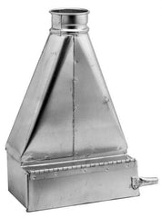 Made in USA - 4" ID Galvanized Duct Floor Sweep - 17" Long, 24 Gage - Exact Tool & Supply