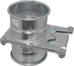 Made in USA - 4" ID Galvanized Duct Blast Gate - 7" Long, 24 Gage - Exact Tool & Supply