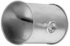 Made in USA - 4" ID Galvanized Duct Butterfly Valve - 8" Long, 24 Gage - Exact Tool & Supply
