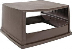 Rubbermaid - Rectangle Lid for Use with 56 Gal Rectangular Trash Cans - Brown, Polyethylene, For Glutton Trash Cans - Exact Tool & Supply