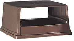 Rubbermaid - Rectangle Lid for Use with 56 Gal Rectangular Trash Cans - Brown, Polyethylene, For Glutton Trash Cans - Exact Tool & Supply