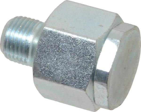 LDI Industries - 1/8 Thread, Steel, Zinc Plated, Filter Vent - 1-1/16" High, 3/4" Hex Flats Diam - Exact Tool & Supply