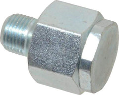 LDI Industries - 1/8 Thread, Steel, Zinc Plated, Filter Vent - 1-1/16" High, 3/4" Hex Flats Diam - Exact Tool & Supply