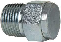 LDI Industries - 3/8 Thread, Steel, Zinc Plated, Filter Vent - 1-1/32" High, 3/4" Hex Flats Diam - Exact Tool & Supply