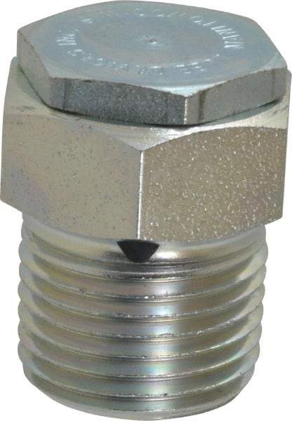 LDI Industries - 1/2 Thread, Steel, Zinc Plated, Filter Vent - 1-7/32" High, 1-15/16" Hex Flats Diam - Exact Tool & Supply
