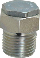 LDI Industries - 1/2 Thread, Steel, Zinc Plated, Filter Vent - 1-7/32" High, 1-15/16" Hex Flats Diam - Exact Tool & Supply
