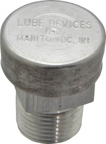 LDI Industries - 3/8 Thread, Aluminum, Protected Vent - 1-1/4" High, 1" Hex Flats Diam - Exact Tool & Supply