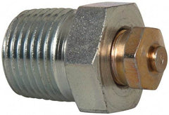 LDI Industries - 1/2-14 Thread, 15 to 25 psi Relief Pressure, Steel, Relief Vent - 1-3/8" High, 22.35mm Hex Flats Diam - Exact Tool & Supply