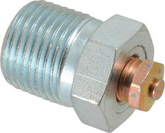 LDI Industries - 1/2-14 Thread, 1 to 5 psi Relief Pressure, Steel, Relief Vent - 1-3/8" High, 22.35mm Hex Flats Diam - Exact Tool & Supply
