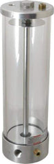 LDI Industries - 1 Outlet, Polymer Bowl, 1,097.93 Cu. cm Air-Operated Oil Reservoir - 3/8 NPTF Outlet, 3-1/2" Diam x 11-13/16" High, 60°C Max - Exact Tool & Supply