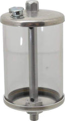 LDI Industries - 1 Outlet, Polymer Bowl, 236.6 mL No Flow Control Oil Reservoir - 1/8 NPTF Outlet, 2-1/2" Diam x 5-3/16" High, 60°C Max - Exact Tool & Supply