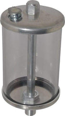 LDI Industries - 1 Outlet, Polymer Bowl, 236.6 mL No Flow Control Oil Reservoir - 1/4 NPTF Outlet, 2-1/2" Diam x 5-3/8" High, 60°C Max - Exact Tool & Supply